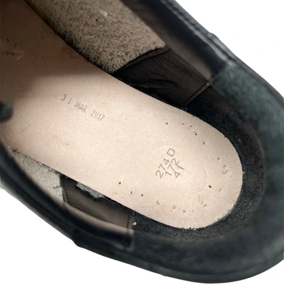 Golden Goose Black Leather Low Top Lace-up Super-Star Sneakers M Size 41 - Picture 10 of 10